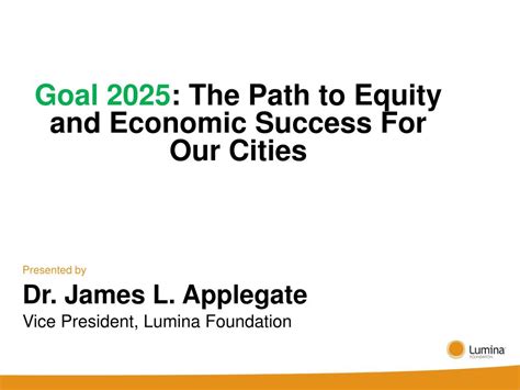 Ppt Goal The Path To Equity And Economic Success For Our