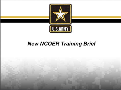 New Ncoer Training Brief Powerpoint Ranger Pre Made Military Ppt Classes