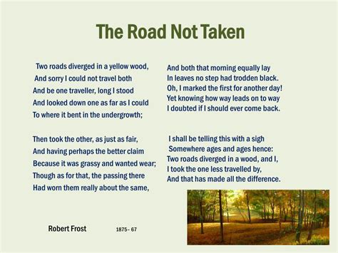 Ppt The Road Not Taken Powerpoint Presentation Free Download Id 2195211