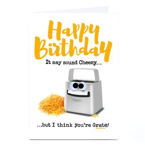 Buy Personalised Pg Quips Birthday Card It May Sound Cheesy For Gbp