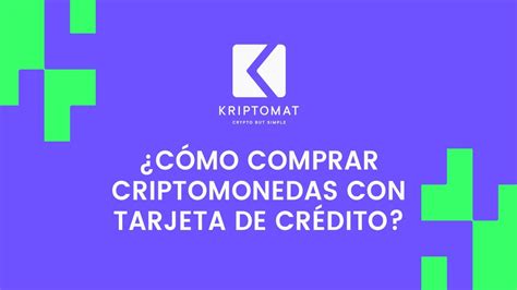 Cómo comprar criptomonedas con tarjeta de crédito Kriptomat YouTube