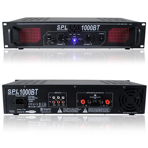 Skytec 175 515 Bluetooth Audio DJ Power Amplifier 1000 Watt EBay