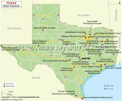 Texas Hospitals Map, Best Hospitals in Texas | Texas medical center ...