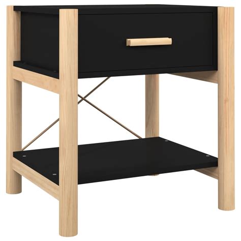 Eto Tables De Chevet Pcs Noir X X Cm Bois Ding Nierie