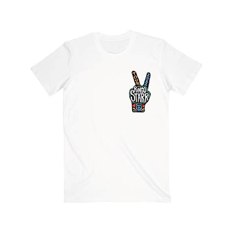 Ringo Starr Peace Illustration White T Shirt Ringo Starr Official Store