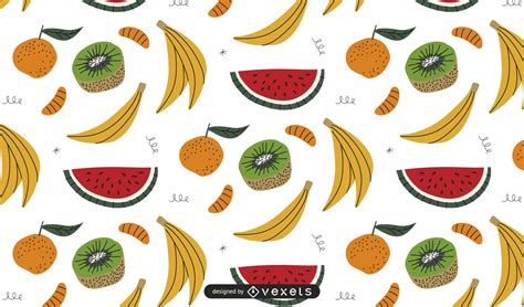 Descarga Vector De Diseño De Patrón De Frutas De Colores