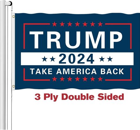 Homiguar Trump 2024 Flag 3 Ply Double Sided 3x5 Feet