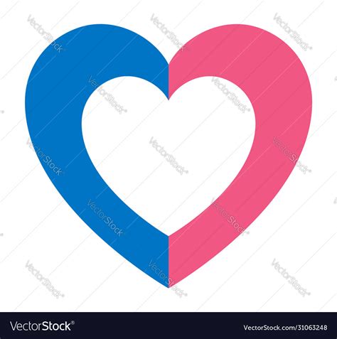 Lgbt Pride Flag In Heart Shape Icon On White Vector Image