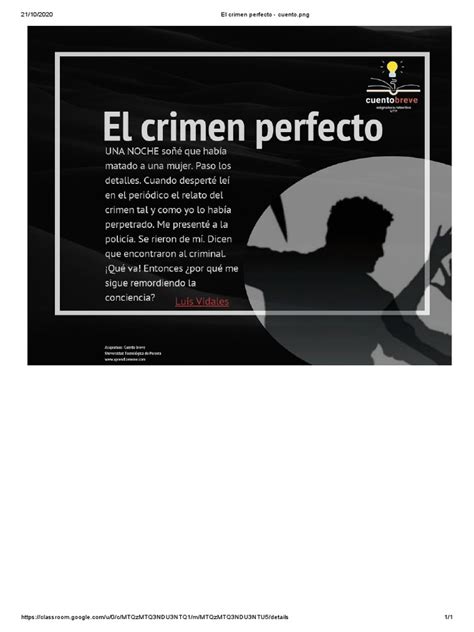 El Crimen Perfecto Cuento Png Pdf