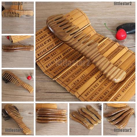 MUV Beauty Wooden Natural Sandalwood Handmade Wide Tooth Comb Massage