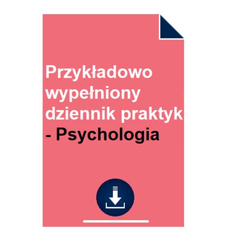 Przykładowo wypełniony dziennik praktyk Ekonomia 2024