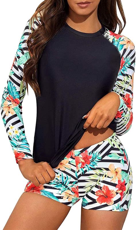 Daci Women Two Piece Rash Guard Long Sleeve India Ubuy