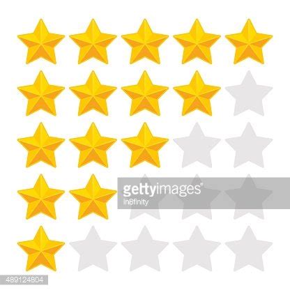 Five Rating Stars On White Background. Vector Stock Clipart | Royalty ...