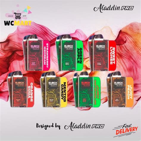 7000 Puff Aladdin SUBOX 7000 Puff Disposable Fast Shipping Shopee