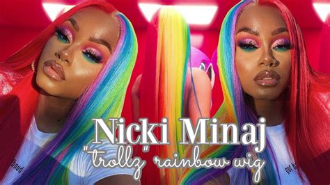 Bye 6ix9ine Recreating Nicki Minaj “trollz” Rainbow Wig Laurasia