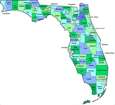 Florida County Map Vector at GetDrawings | Free download