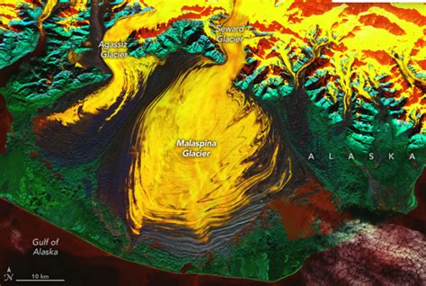 Psychedelic Colors Reveal Hidden Beauty Of Alaska S Giant Glacier