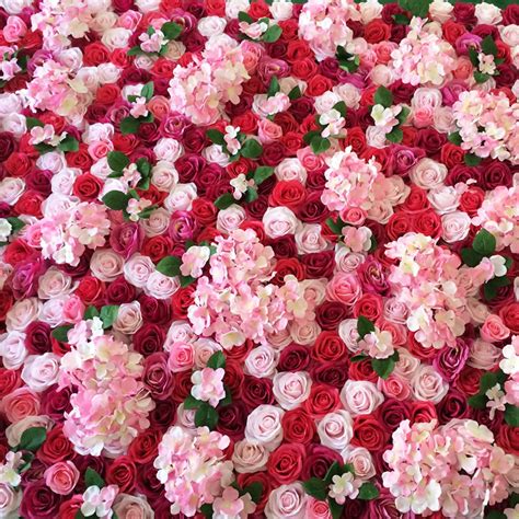 Artificial Flower Wall Backdrop for Wedding Arrangement Flowers for Event Baby Shower Simulation ...