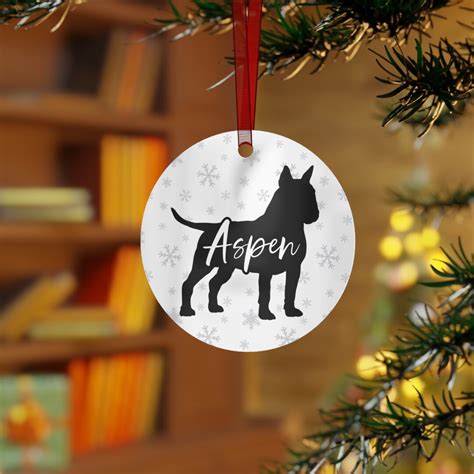 Personalized Bull Terrier Ornament Bull Terrier Ts Custom Name Dog