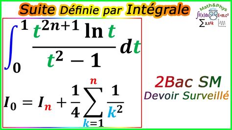 Suite D Finie Par Int Grale Integration Par Parties Bac Sm