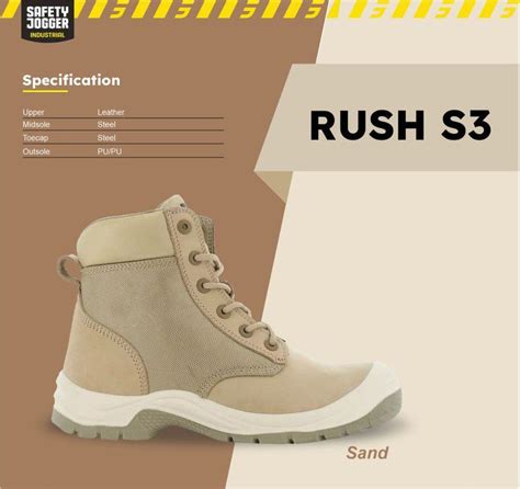 SEPATU SAFETY JOGGER RUSH SAND S3 SRC 38