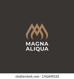 Ma Monogram Two Letters Ma Luxury Stock Vector Royalty Free