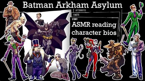 Soft Spoken Reading Asmr Character Bios In Batman Arkham Asylum