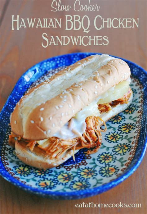 Slow Cooker Hawaiian Bbq Chicken Sandwiches An Easy Twist On An Old