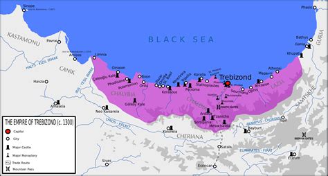 Map of Trebizond Empire, c. 1300. : MapPorn