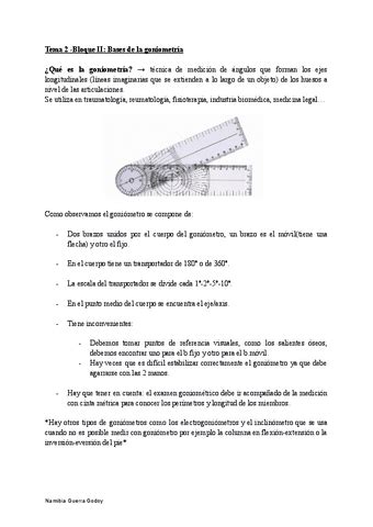 Tema Bloque Ii Bases De La Goniometria Pdf