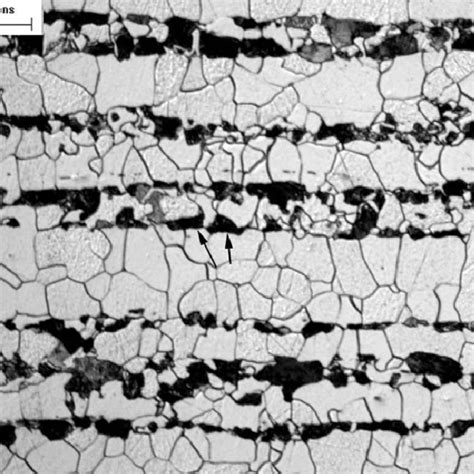 Microstructure Of Banded Aisi 1144 Steel Nital Etch Download