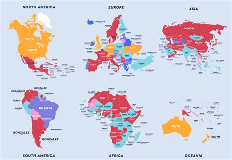 Atlas Dos Sobrenomes Mapa Aponta Os Mais Populares De Cada Pa S