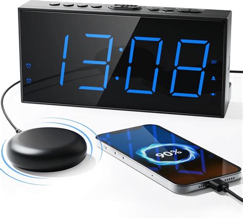 Amazon Extra Loud Vibrating Alarm Clock With Bed Shaker For Deep