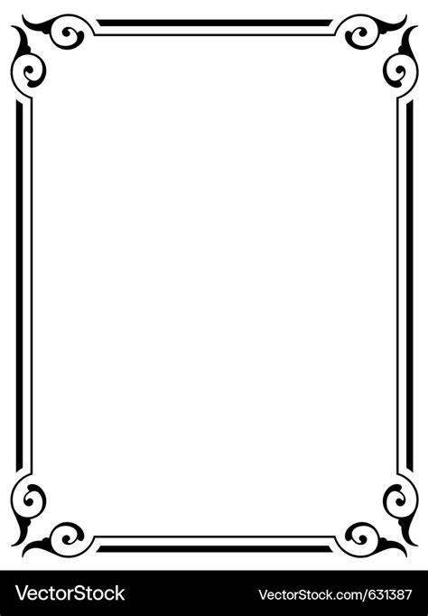 Simple Ornamental Decorative Frame Royalty Free Vector Image