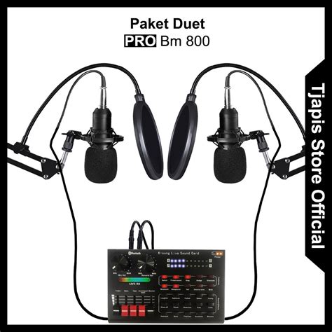 Jual Paket Komplit Mic Condenser Duet Pro Stand Arm Bm Bm