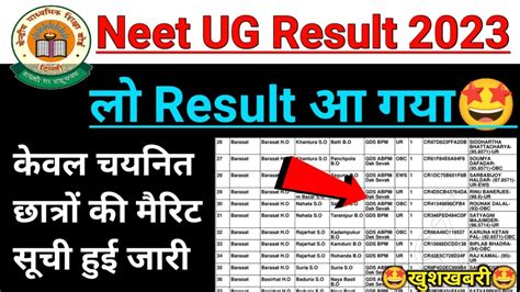 Neet Ug Result 2023 🥳लो Result आ गया🥳 Neet Ug 2023 Result Date Neet