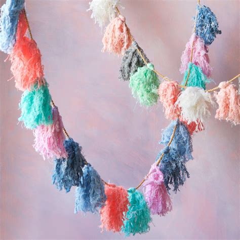 Fuzzy Tassel Garland Tassel Garland Garland Pink Christmas