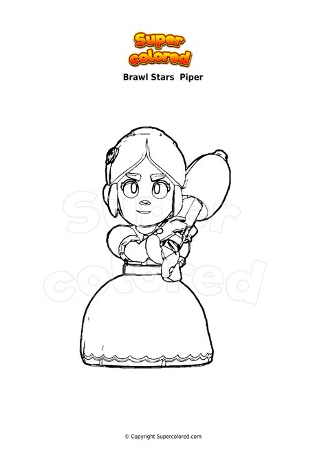 Brawl Stars Piper Coloring Dibujos Sencillos De Spike Brawl Stars