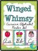 Winged Whimsy Cursive Alphabet Poster Set By Over The Moonbow Tpt