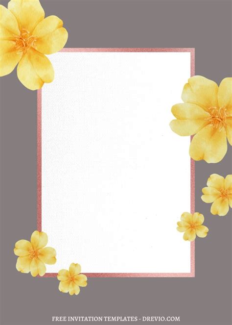 11 Aesthetic Spring Floral Frame Cally Lily Canva Invitation Templates