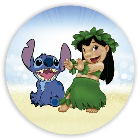 Painel Redondo Lilo E Stitch Sublimado D Sublitex Pain Is