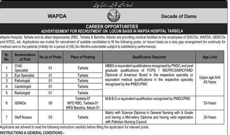 Wapda Hospital Jobs Latest Career Opportunities