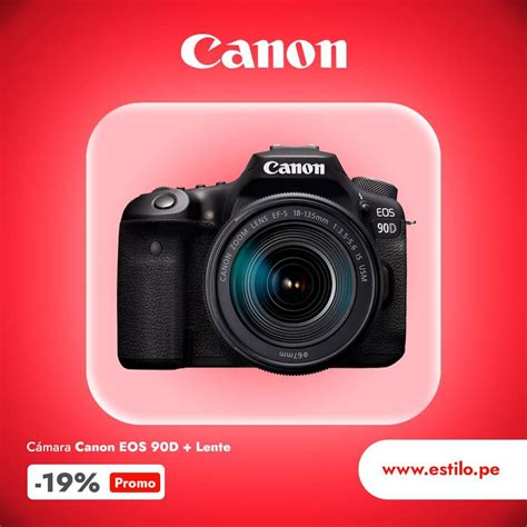 CÁmara Canon Eos 90d Aps C Lente Ef S 18 135mm Tienda Estilo