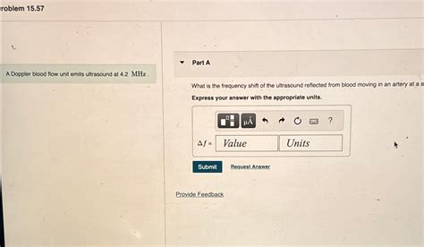 Solved Roblem A Doppler Blood Flow Unit Emits Chegg