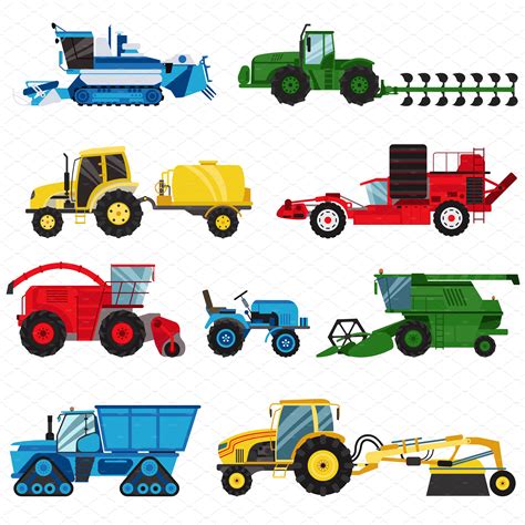 Vector industrial farm equipment | Transportation Illustrations ...