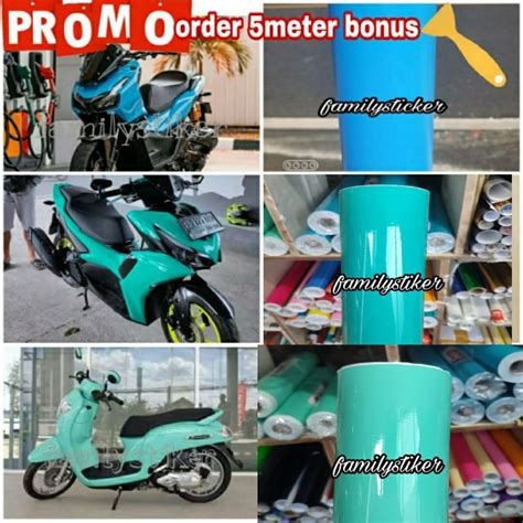 Jual Sekotlet Warna Hijau Tosca Glosy Stiker Skotlet Motor Hijau Mint