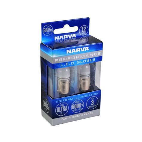 Narva V Ba S R W Bayonet Led Globe K Cool White Blister Pack