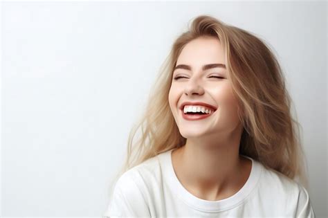 Premium Photo Photo Of A Happy Woman On White Studio Background