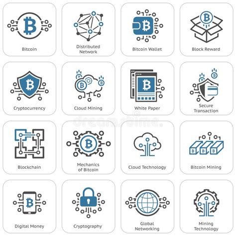 Infographics Del Texto Del Cryptocurrency De Blockchain Illustratio