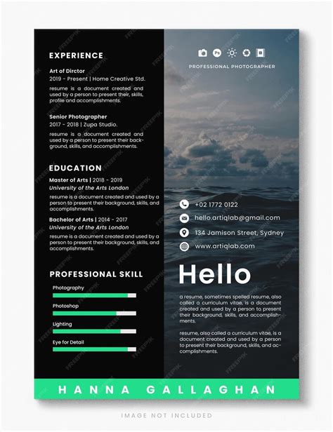 Premium Psd Modern Professional Resume Cv Psd Template